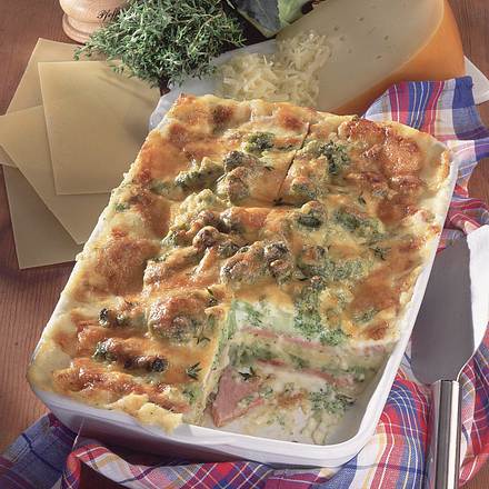 Lasagne mit Broccoli und Schinken Rezept Lasagne mit Broccoli und Schinken Rezept