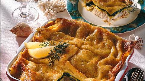 Lasagne mit Rotbarsch und Spinat Rezept - Foto: Maass