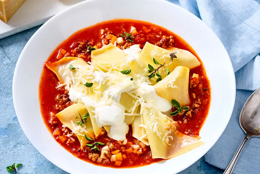Lasagne-Suppe „veggie Protein-Power“ Rezept Lasagne-Suppe „veggie Protein-Power“ Rezept