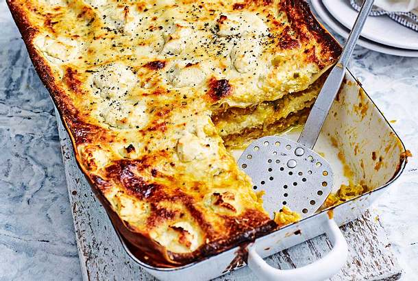 Lasagne tre Formaggi mit Gemüse-Interior Rezept