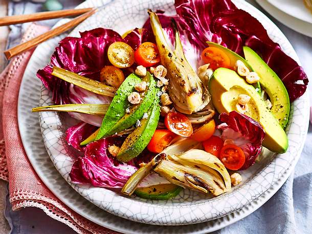 Last-minute-Salatteller mit Bratfenchel Rezept