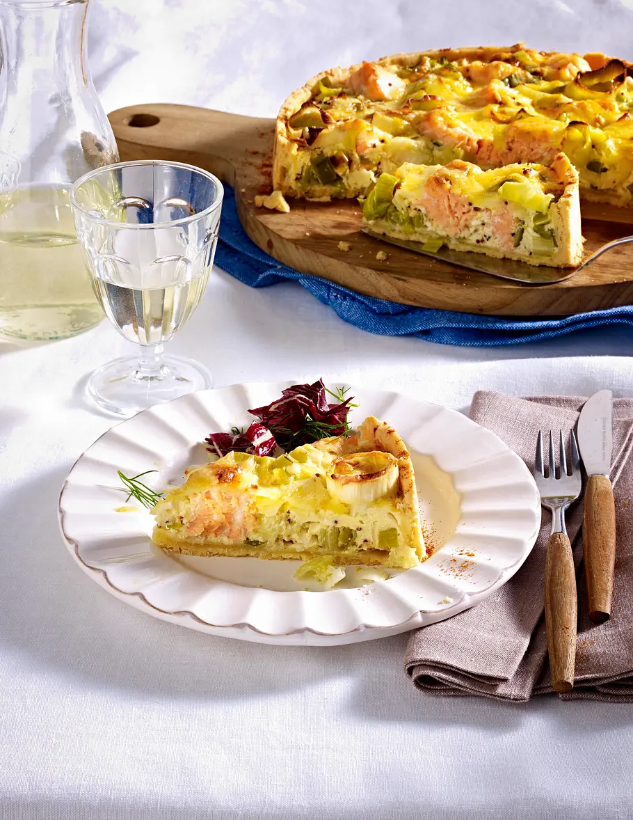 Lauch-Lachs-Quiche Rezept Lauch-Lachs-Quiche Rezept