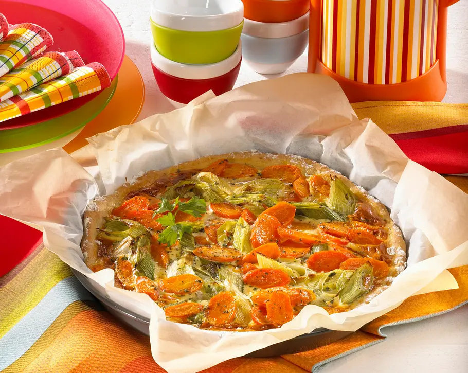Lauch-Möhrenkuchen Rezept Lauch-Möhrenkuchen Rezept