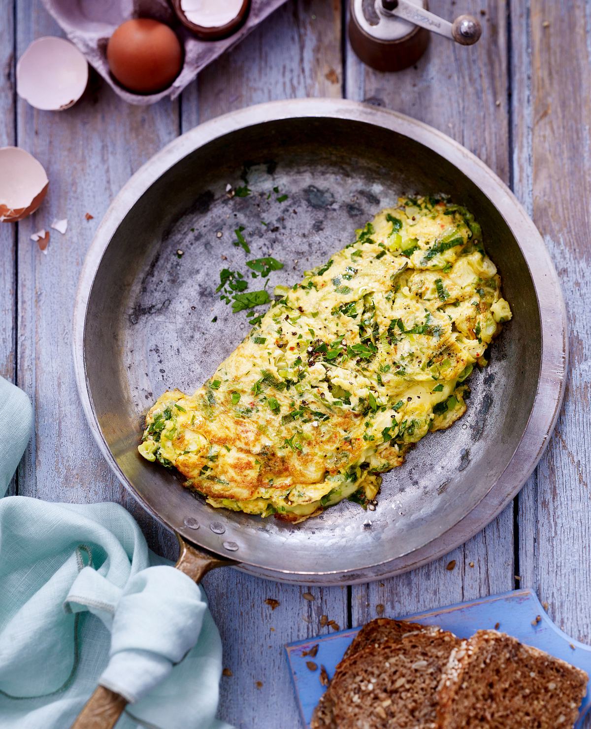 Lauchzwiebel-Omelett Rezept