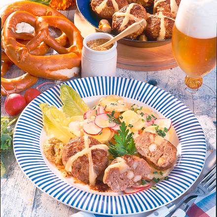 Laugenfrikadellen zu Kartoffelsalat Rezept Laugenfrikadellen zu Kartoffelsalat Rezept