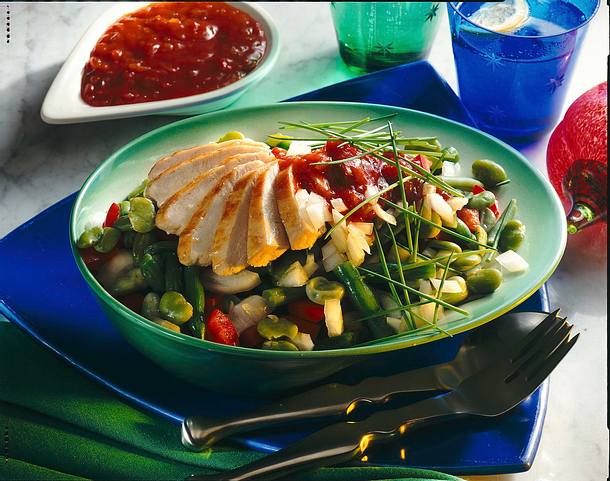 Lauwarmer Bohnensalat Rezept Lauwarmer Bohnensalat Rezept