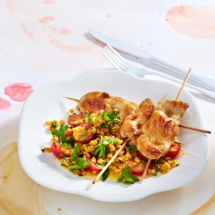Lauwarmer Linsensalat mit Hähnchen Rezept Lauwarmer Linsensalat mit Hähnchen Rezept