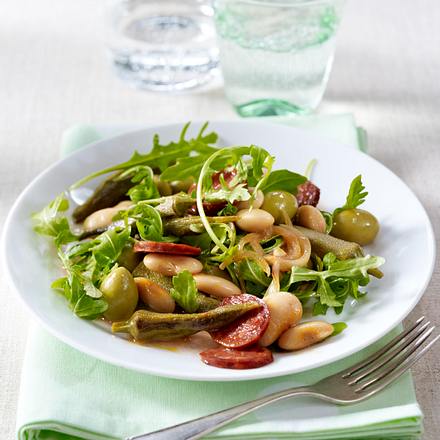 Lauwarmer Okrasalat Rezept
