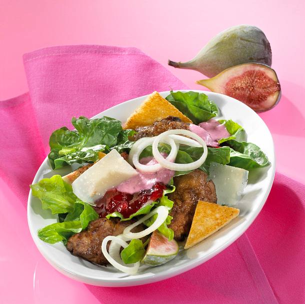 Lauwarmer Spinat-Hähnchenleber-Salat Rezept