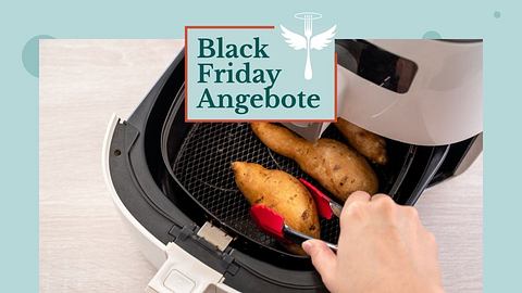 Zum Black Friday 2024 sind Heißluftfritteusen nicht nur heiß begehrt, sondern auch scharf reduziert - Foto: LECKER.de/ROMIXIMAGE