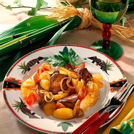 Leber-Pfännchen mit Ananas Rezept
