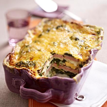 Leberkäse-Spiegelei-Lasagne Rezept