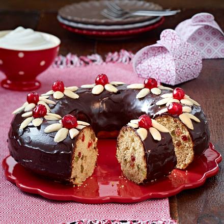 Lebkuchenkranz mit Schokoguss Rezept Lebkuchenkranz mit Schokoguss Rezept