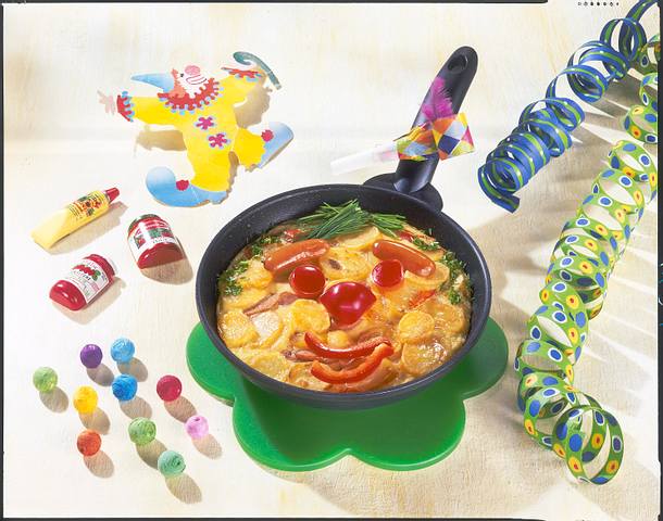 Leckere Clown-Tortilla Rezept Leckere Clown-Tortilla Rezept