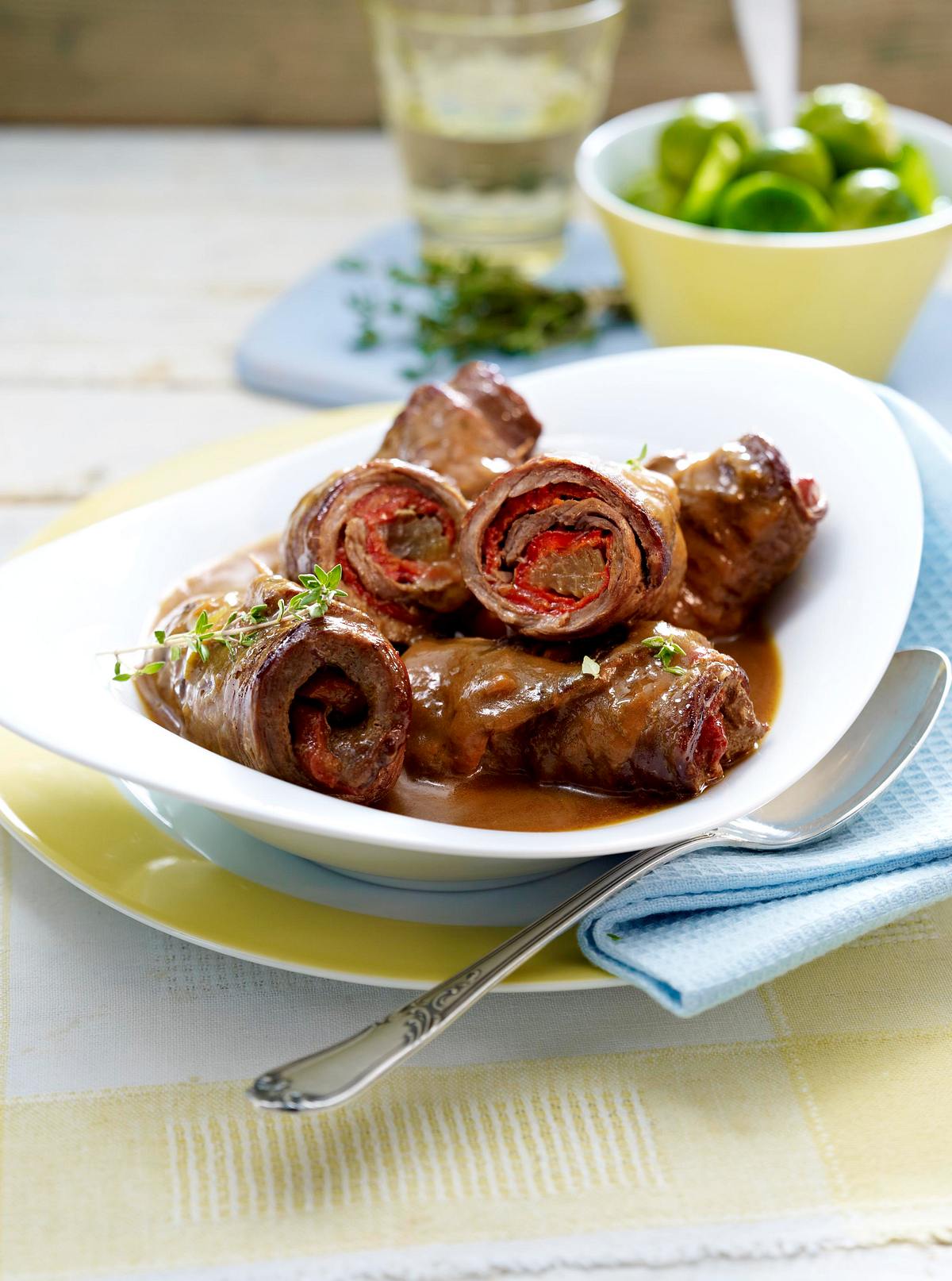 Leichte Rinderrouladen zu Rosenkohl Rezept