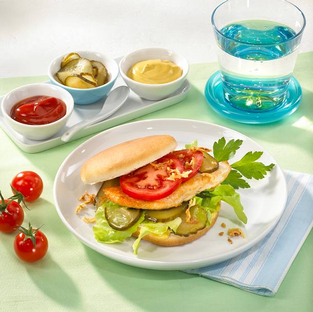 Leichter Chicken-Burger Rezept Leichter Chicken-Burger Rezept