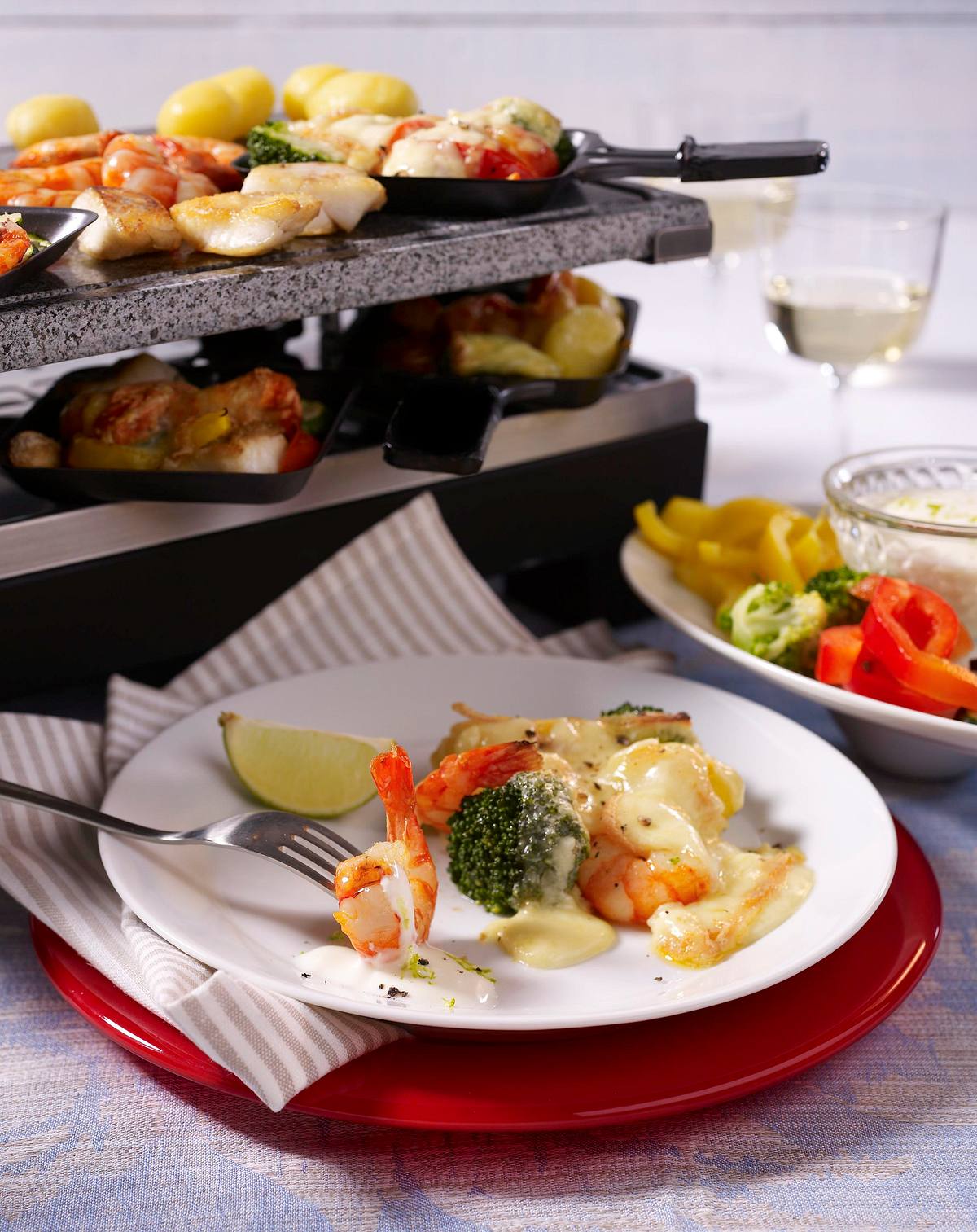 Leichtes Fisch-Raclette Rezept