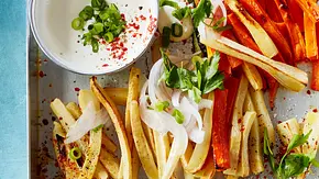 Leichtes Pommes-Trio Rezept - Foto: LECKER @ Bauer Media Group Leichtes Pommes-Trio Rezept - Foto: LECKER @ Bauer Media Group
