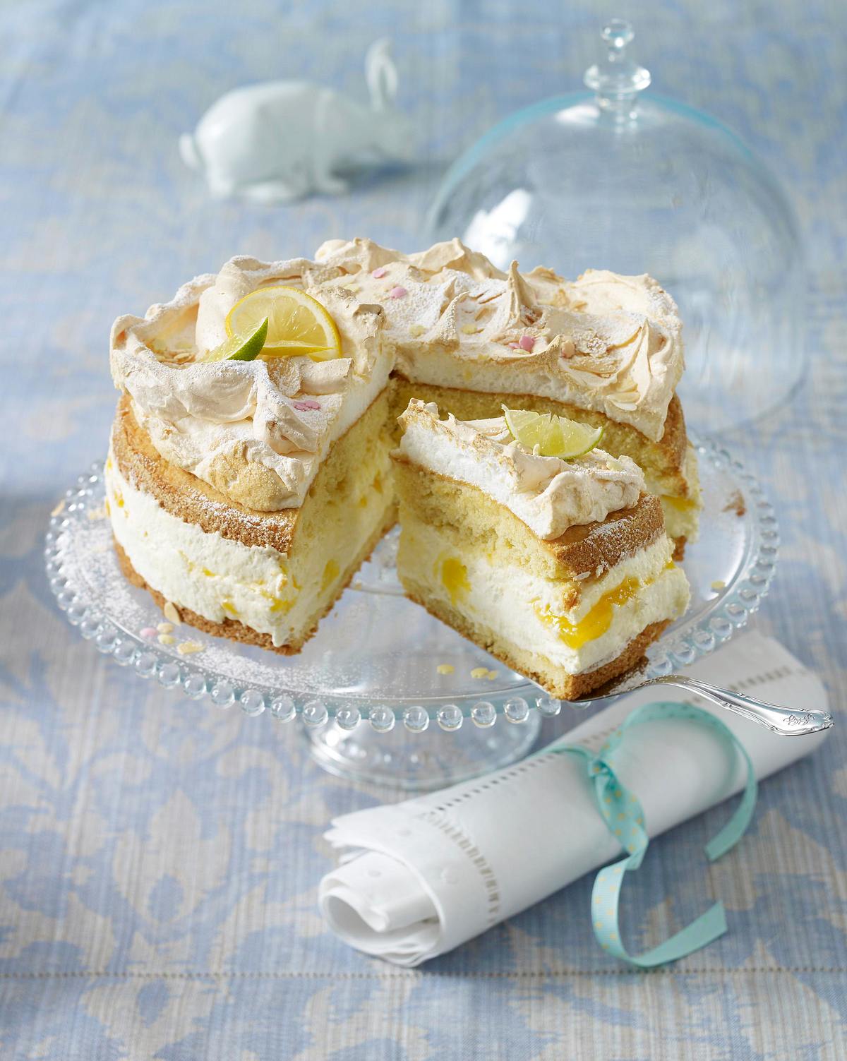 Lemoncurd-Baiser-Kuchen Rezept