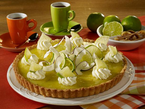 Limetten-Kokos-Pie Rezept Limetten-Kokos-Pie Rezept