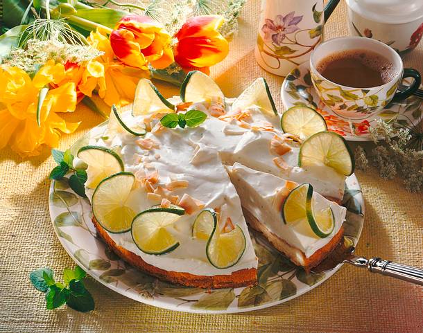 Limetten-Kokos-Torte Rezept Limetten-Kokos-Torte Rezept