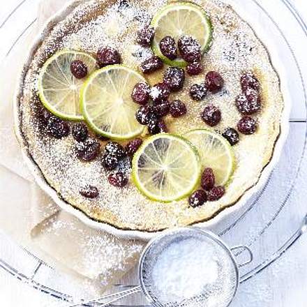 Limettentarte mit Cranberries Rezept