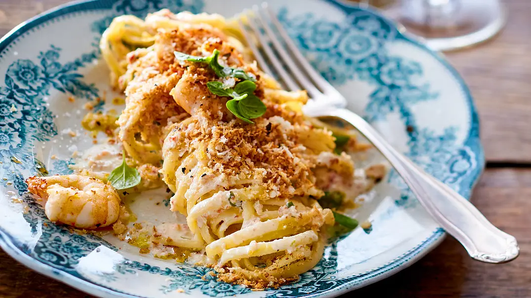 Linguine in Garnelen-Schinken-Soße Rezept - Foto: LECKER @ Bauer Media Group Linguine in Garnelen-Schinken-Soße Rezept - Foto: LECKER @ Bauer Media Group