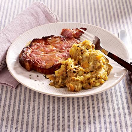 Linsen-Möhren-Püree zu Kasselerkoteletts Rezept Linsen-Möhren-Püree zu Kasselerkoteletts Rezept