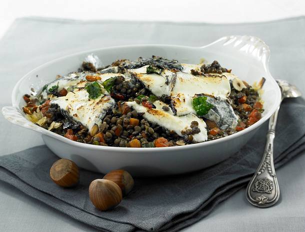 Linsenauflauf mit Ziegenkäse Rezept Linsenauflauf mit Ziegenkäse Rezept
