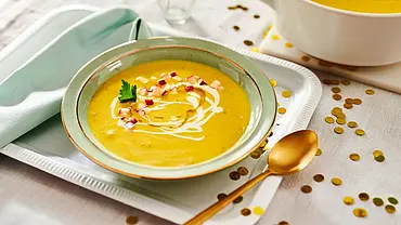 Linsencremesuppe à la Mulligatawny Rezept - Foto: LECKER @ Bauer Media Group Linsencremesuppe à la Mulligatawny Rezept - Foto: LECKER @ Bauer Media Group