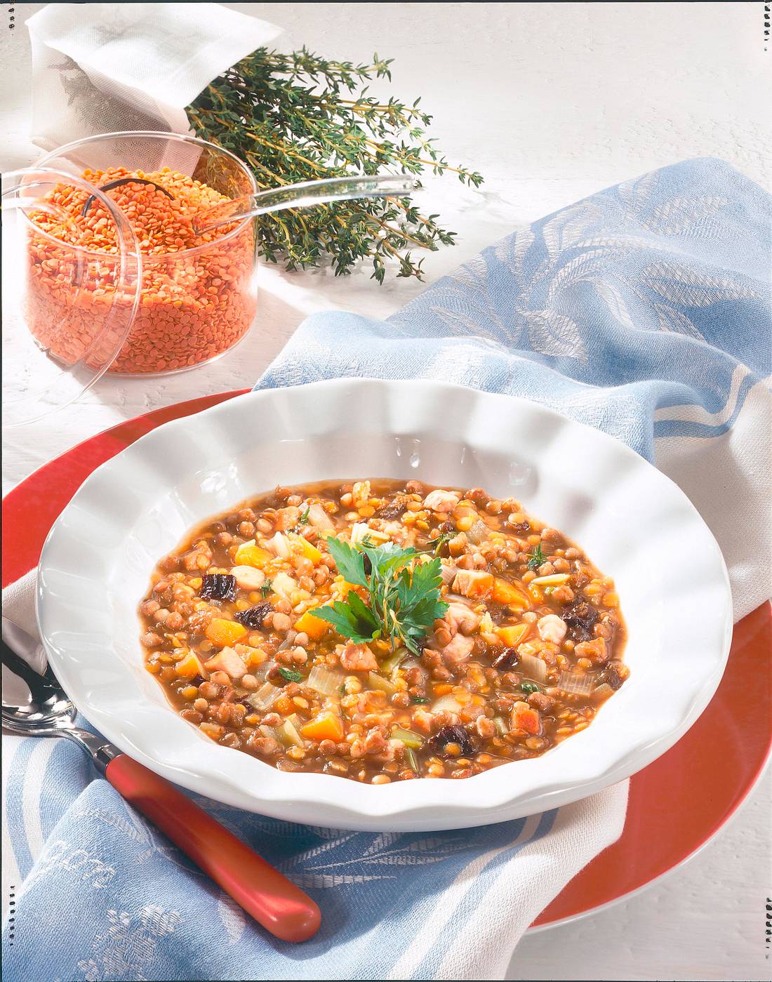 Linseneintopf mit Backpflaumen Rezept
