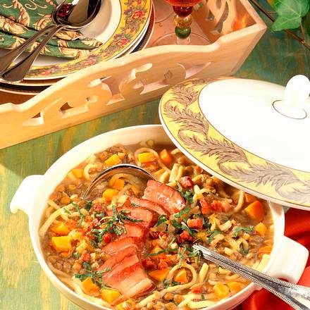 Linseneintopf mit Spätzle Rezept