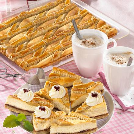 Linzer-Käsekuchen mit Pflaumenmus Rezept