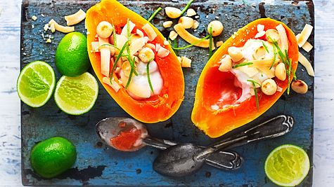 Löffel-Papaya mit Kokoscreme Rezept - Foto: House of Food / Bauer Food Experts KG