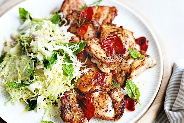 Lunchbox-Hähnchen mit Weißkohlsalat Rezept Lunchbox-Hähnchen mit Weißkohlsalat Rezept