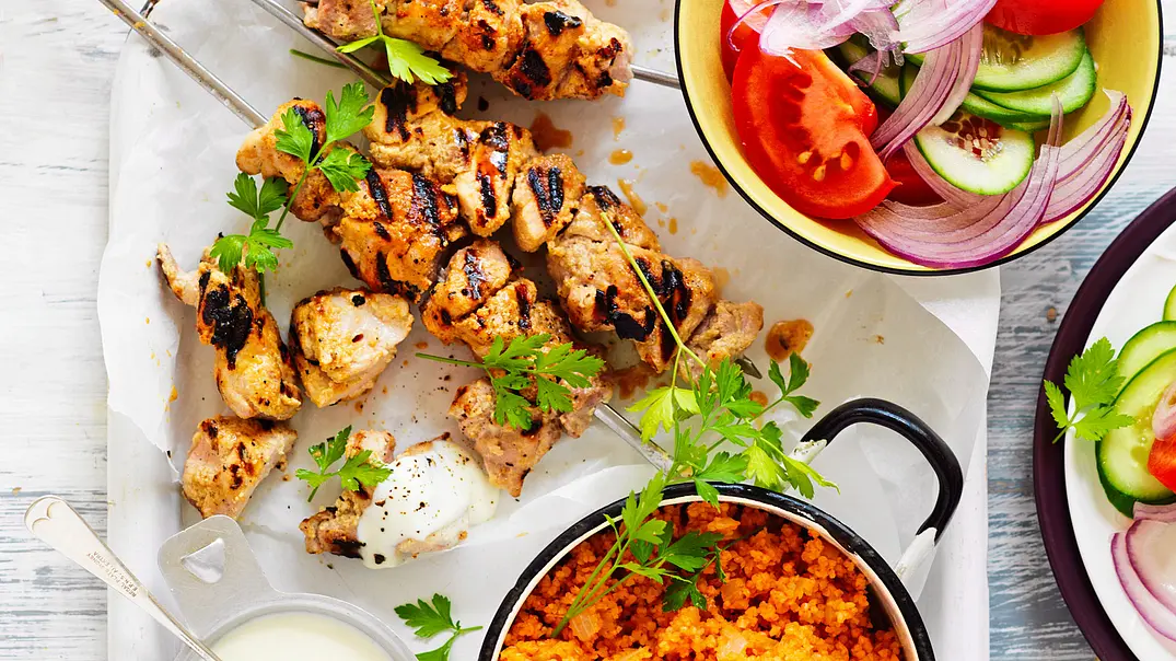 Lunchtime-Kebabs von der Pute Rezept - Foto: LECKER @ Bauer Media Group Lunchtime-Kebabs von der Pute Rezept - Foto: LECKER @ Bauer Media Group