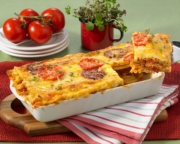 Maccharoniauflauf mit Wurst Rezept Maccharoniauflauf mit Wurst Rezept