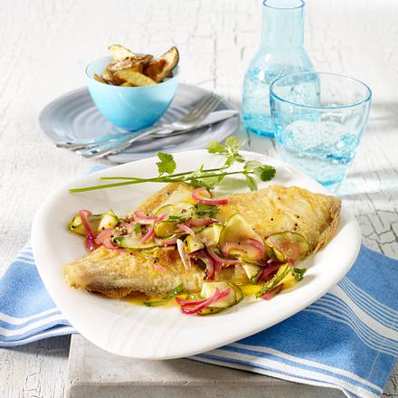 Maischolle mit Gurkenchutney Rezept