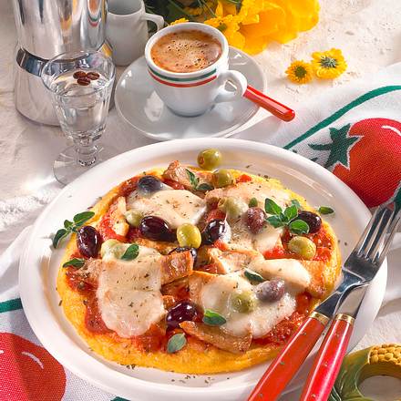 Maisgrießpizza Rezept Maisgrießpizza Rezept