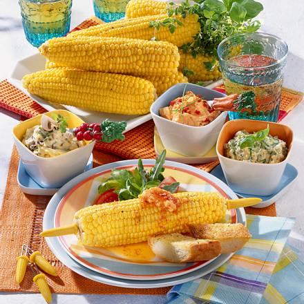 Maiskolben mit dreierlei Butter Rezept Maiskolben mit dreierlei Butter Rezept