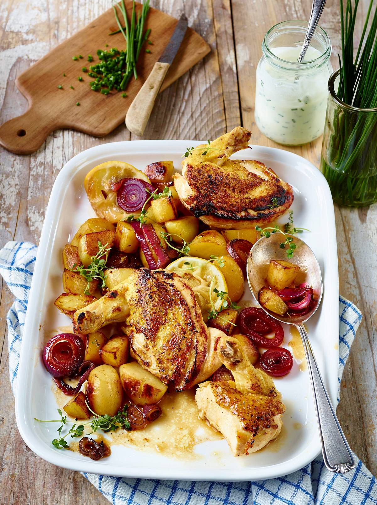 Maispoulardenbrust mit Zitronenkartoffeln Rezept