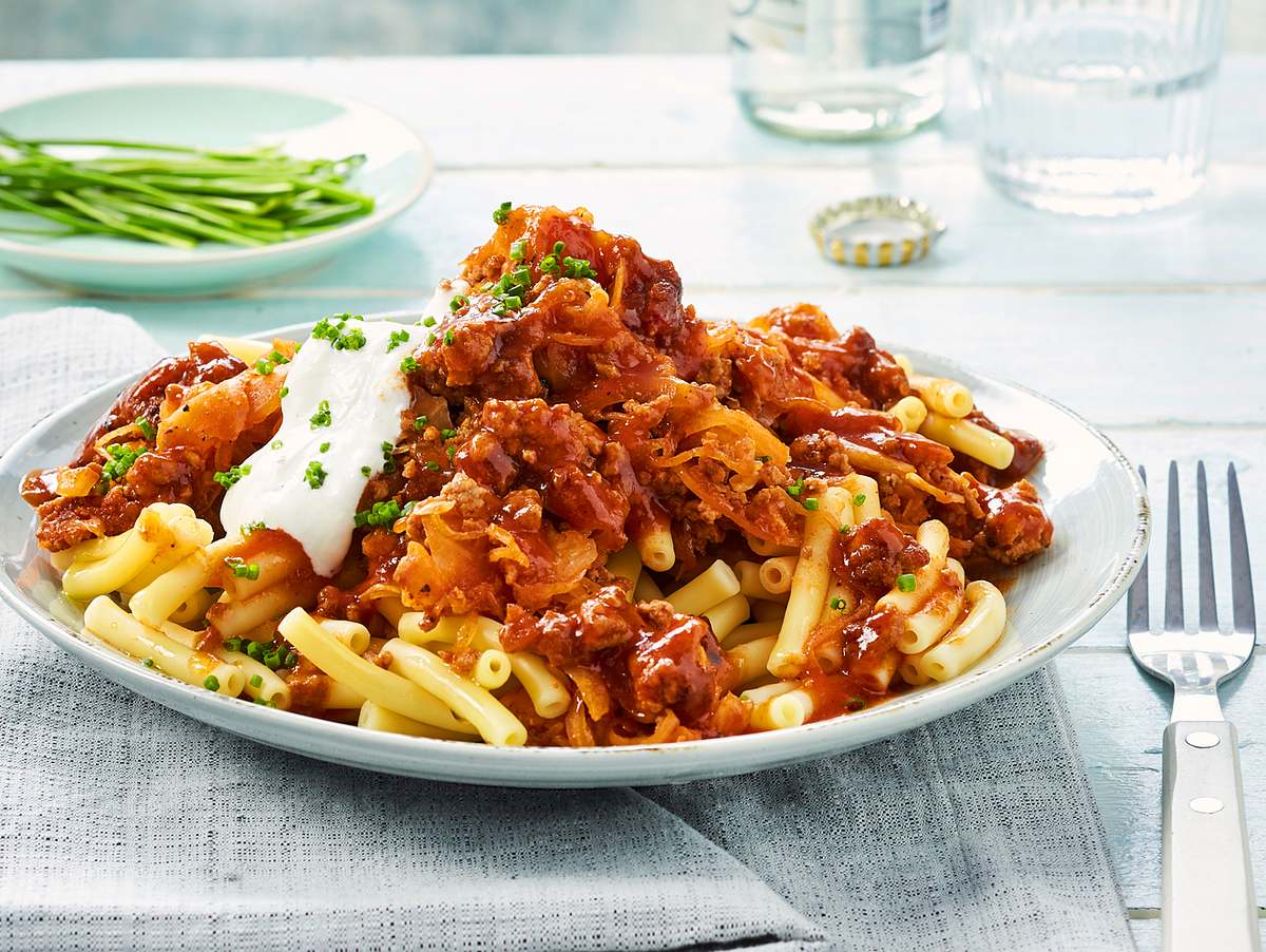 Makkaroni a la Szegediner Bolognese Rezept