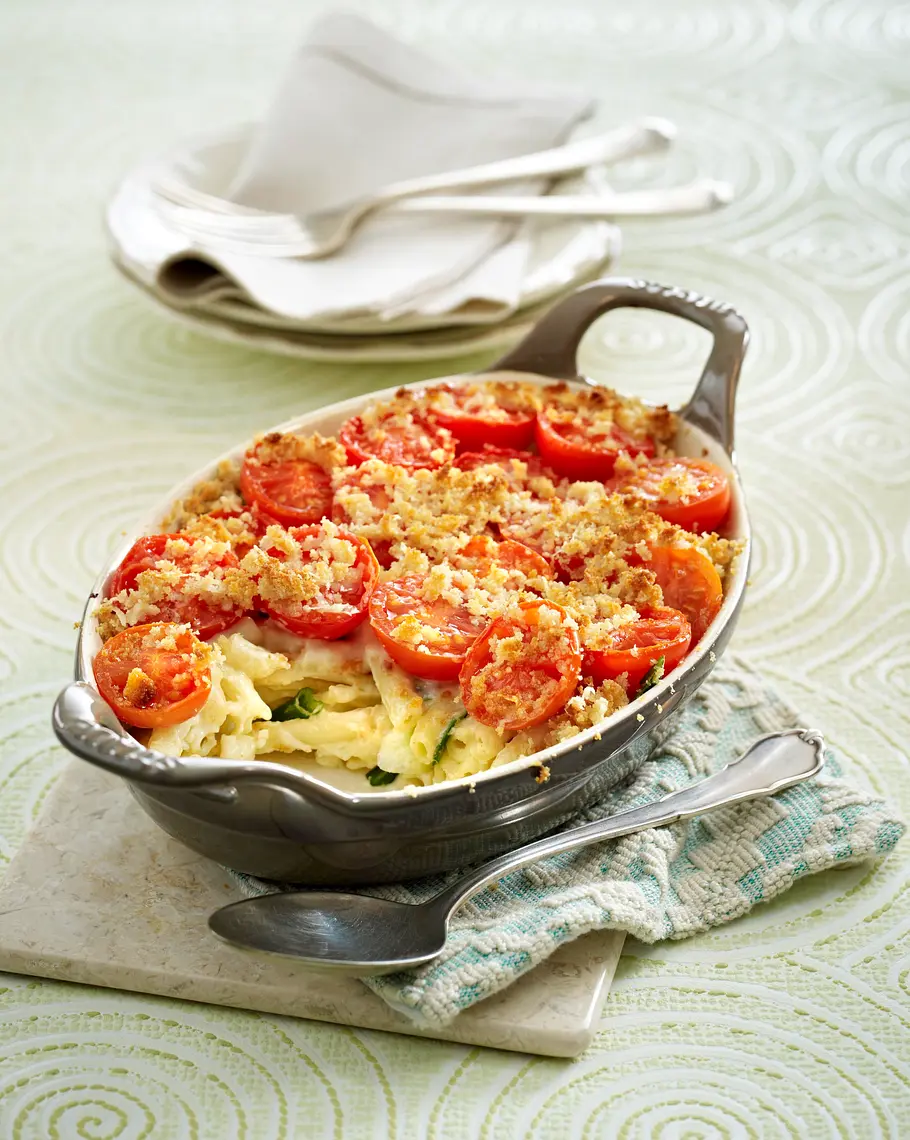 Makkaroni-Auflauf mit Tomatenkruste Rezept
