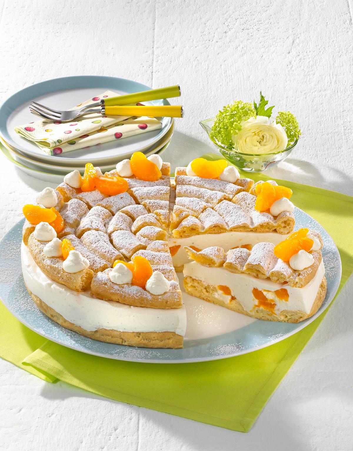 Mandarinen Brandteig Torte Diabetiker