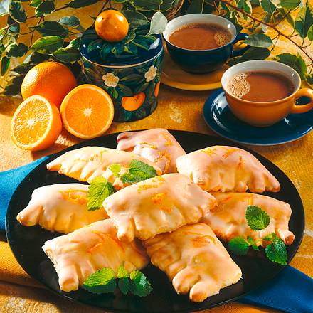 Mandarinen-Taschen mit Guss Rezept