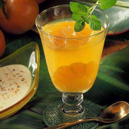 Mandarinengelee mit Kokos-Soße Rezept