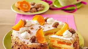 Mandarinentorte mit Schmandcreme und Amaretto-Biskuit Rezept - Foto: LECKER @ Bauer Media Group