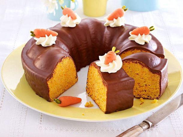 Mandel-Möhrenkuchen mit Schokoguss Rezept