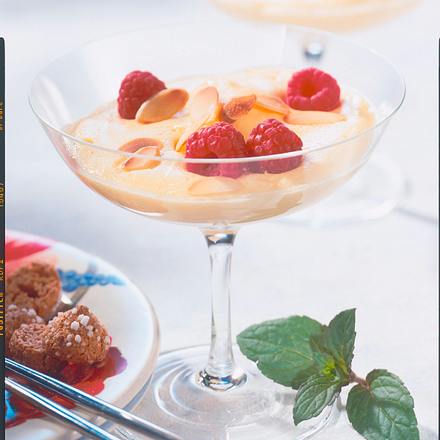 Mandel-Zabaione mit Himbeeren Rezept