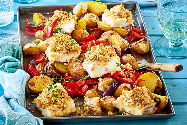 Mandelknusper-Kabeljau aus dem Ofen Rezept Mandelknusper-Kabeljau aus dem Ofen Rezept